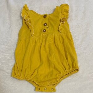 Wonder Nation Yellow Ruffle Bodysuit